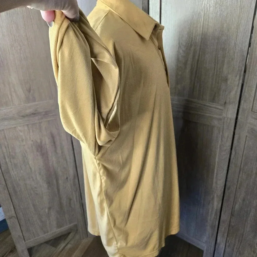 Mens suede tan beige pullover